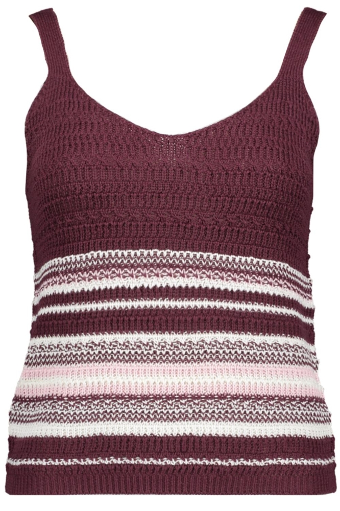JDYTROPICA S/L V-NECK TOP KNT 15320721 Figi/CD CHALK